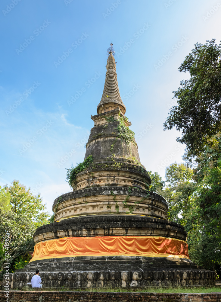 Ancient pagoda of Wat Umong temple in Chiang Mai, Thailand Ancient pagoda of Wat Umong temple in Chiang Mai, Thailand