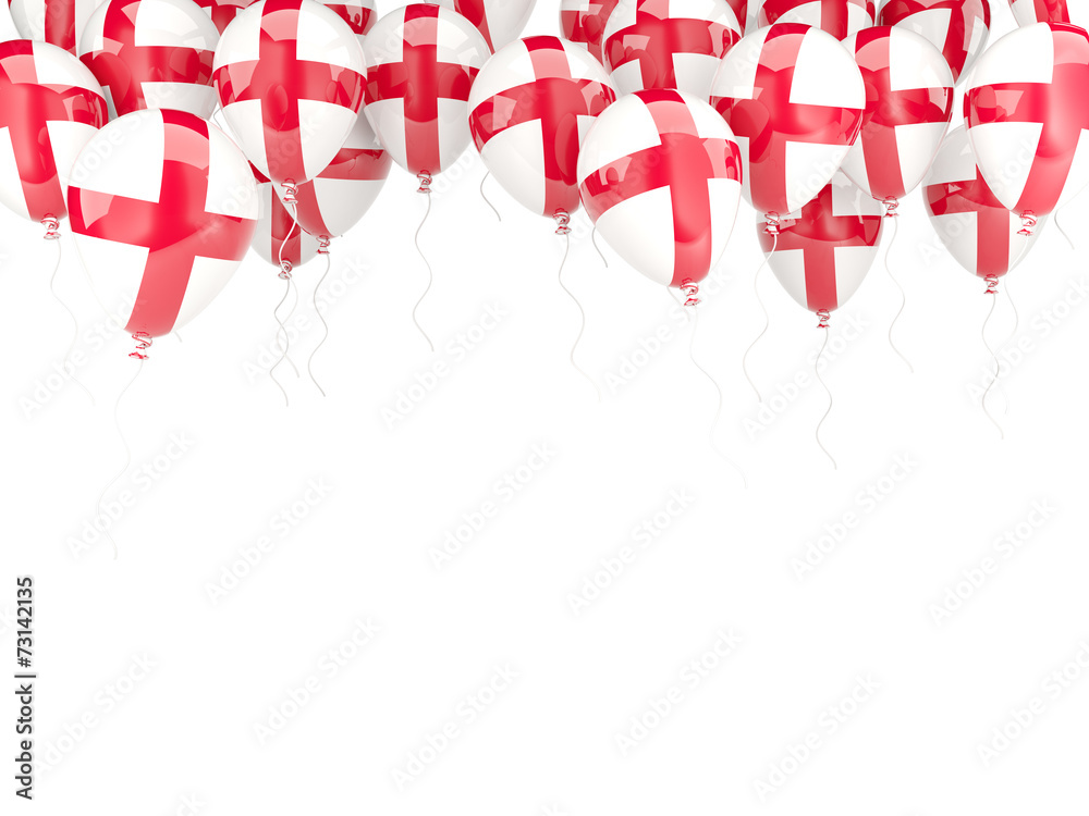 Obraz premium Balloon frame with flag of england