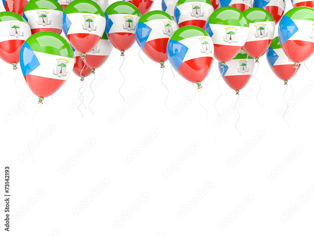 Balloon frame with flag of equatorial guinea Balloon frame with flag of equatorial guinea