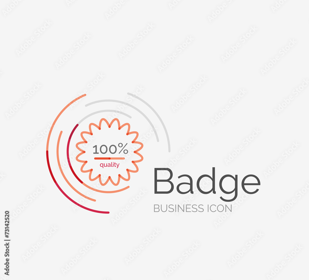 Fototapeta premium Thin line neat design logo, premium quality stamp