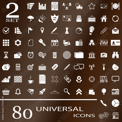 80 universal icons for websites. Seth №2.