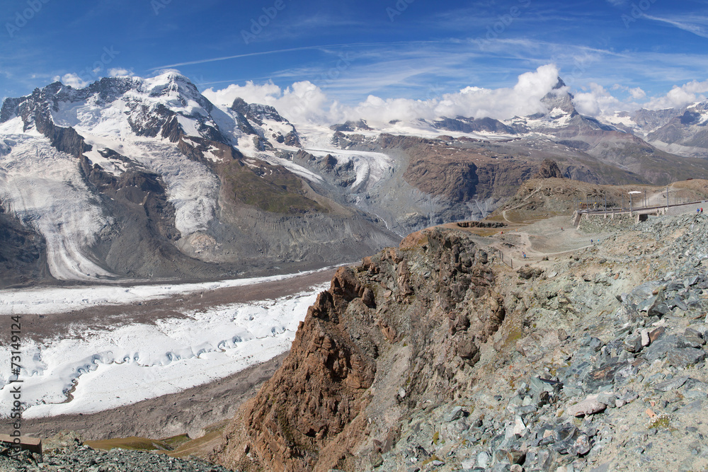 Gorner glacier and Matterhorn