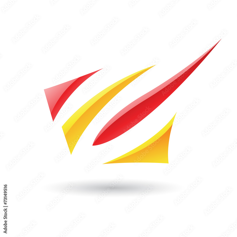 Red and Yellow Abstract Icon Red and Yellow Abstract Icon