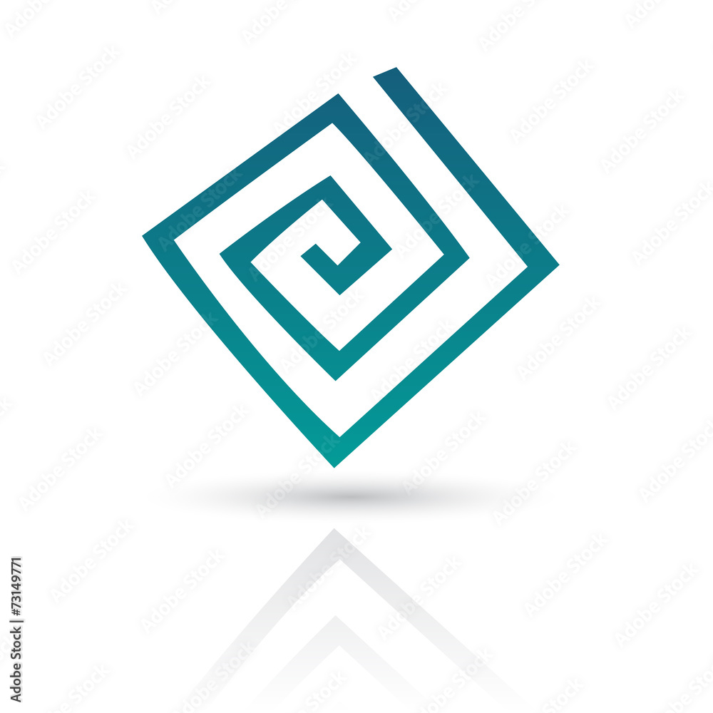 Blue Abstract Icon Illustration Blue Abstract Icon Illustration