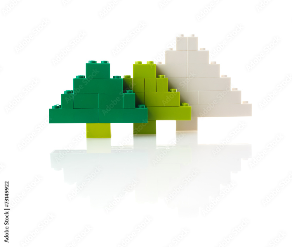 Christmas tree made from design, white background Christmas tree made from design, white background