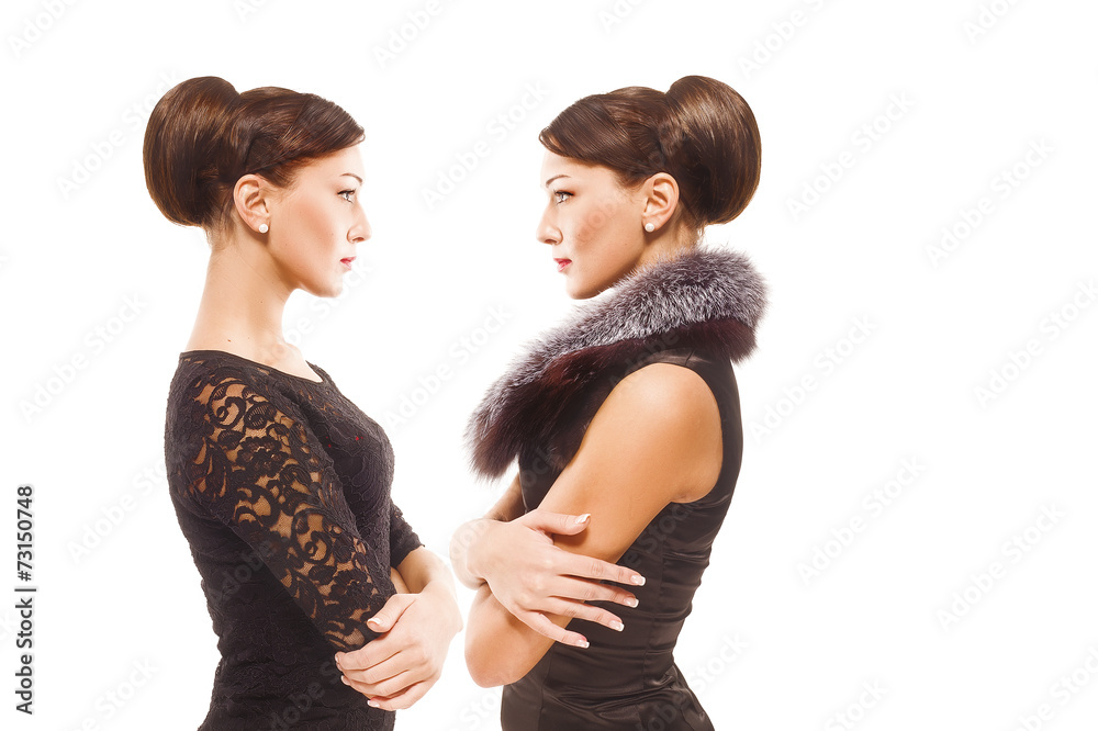 Confrontation between girlfriends Confrontation between girlfriends