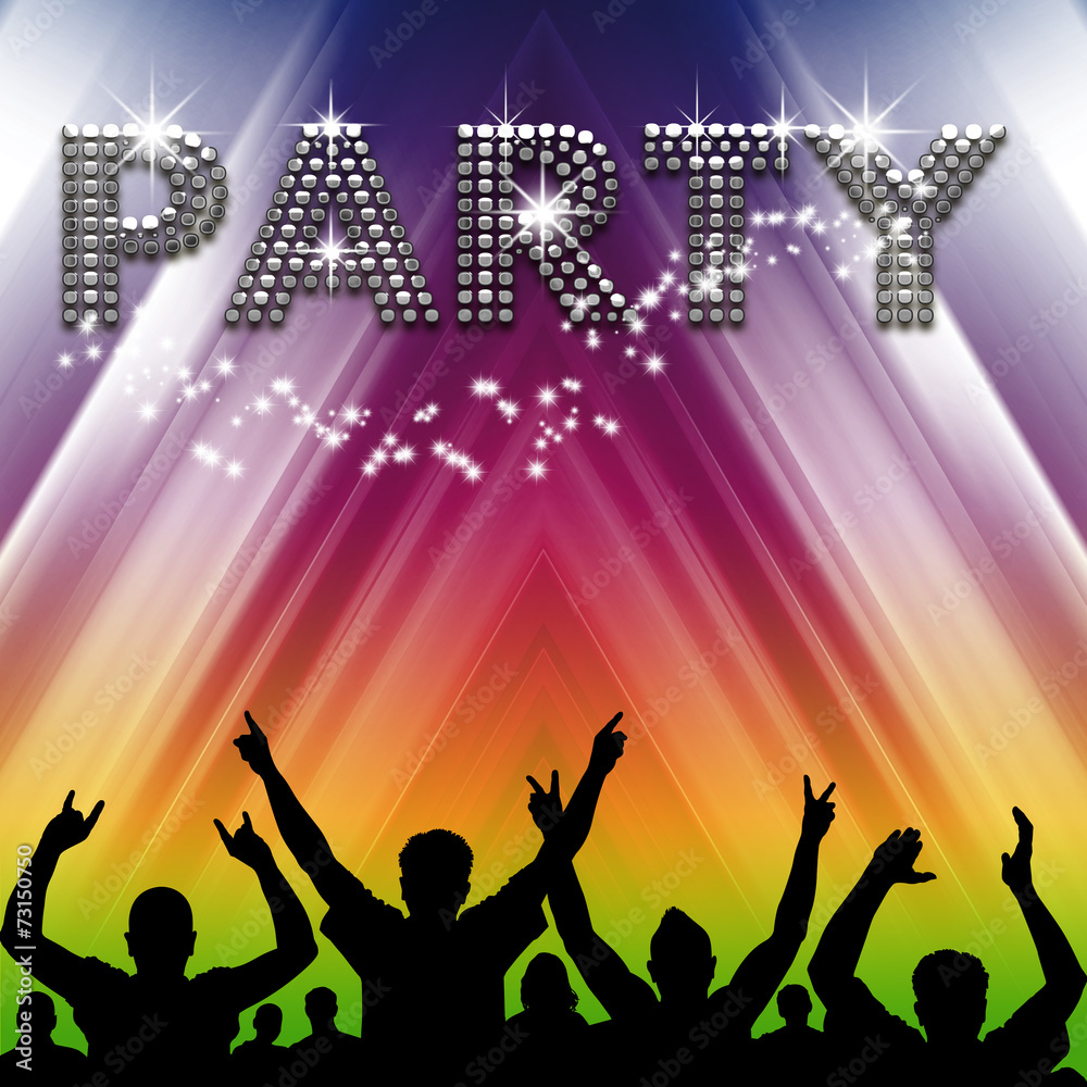 Party poster rainbow tent