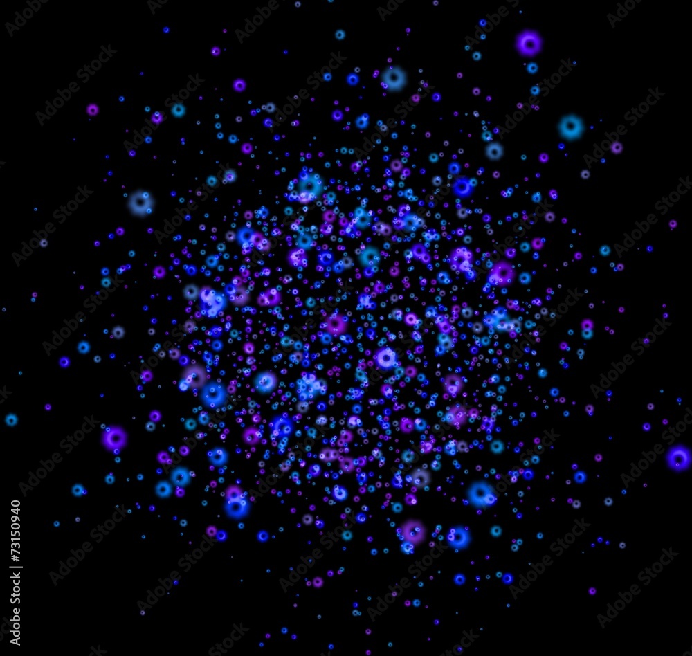 Abstract pattern with glowing rings on black Abstract pattern with glowing rings on black