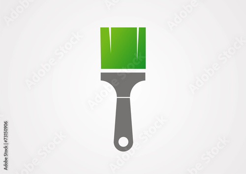 Paint brush sign icon logo vector