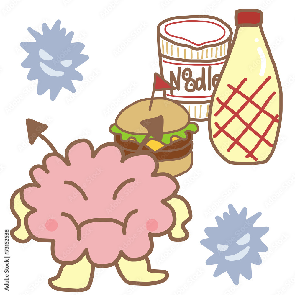 中性脂肪と高カロリー食品 Stock イラスト Adobe Stock