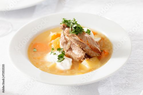 soup with meat