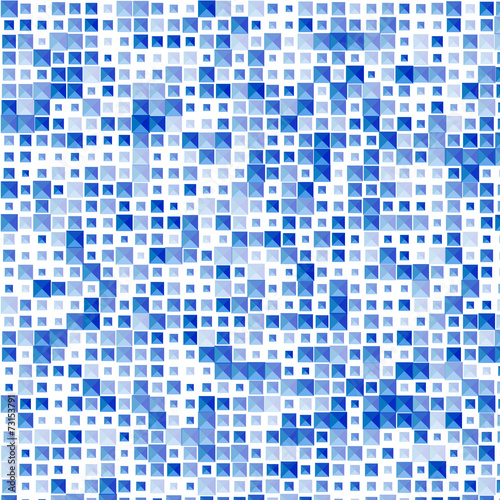 Vector Abstract geometry triangles bright blue pattern.