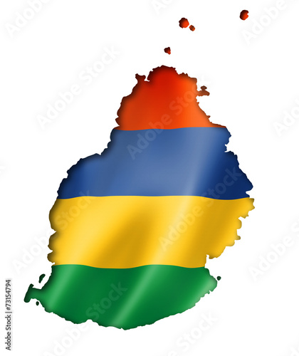 Mauritius flag map