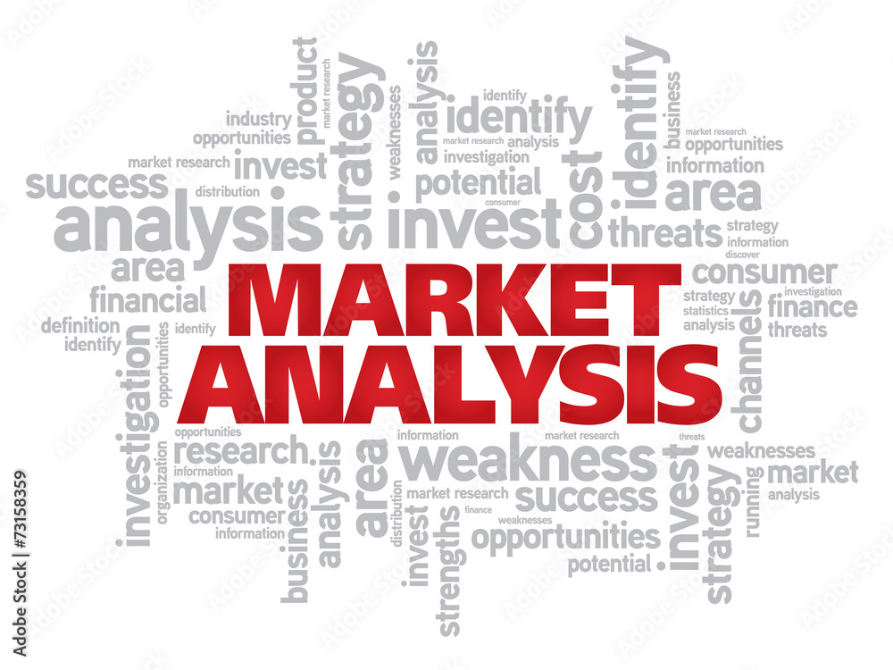 Red Market Analysis concept vector word cloud