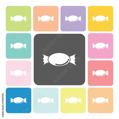 Candy Icon color set vector illustration