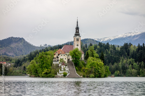 The church in Bled, Slovenia