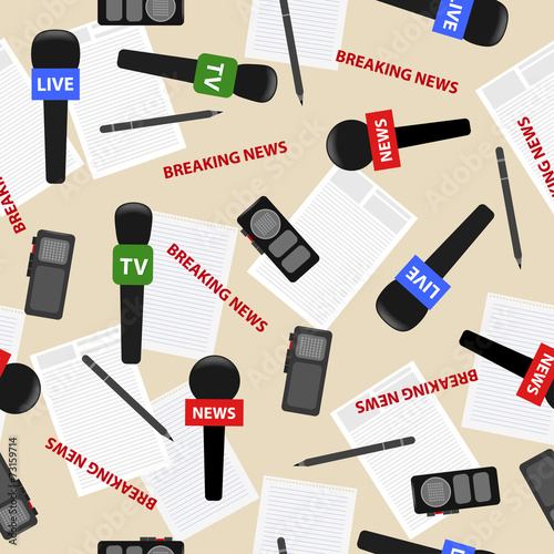 conceptual seamless illustration on the theme of breaking news