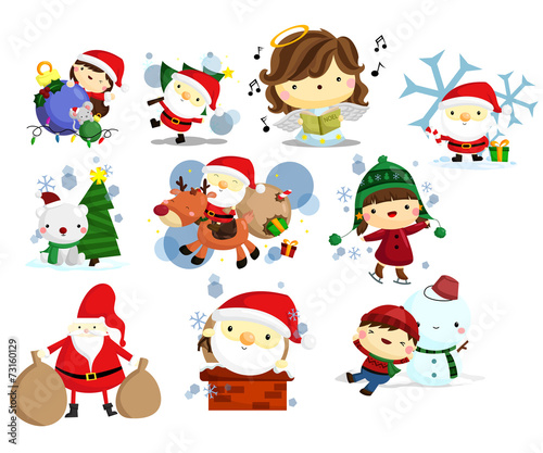 Christmas, Holiday, and winter vector set © Inkley