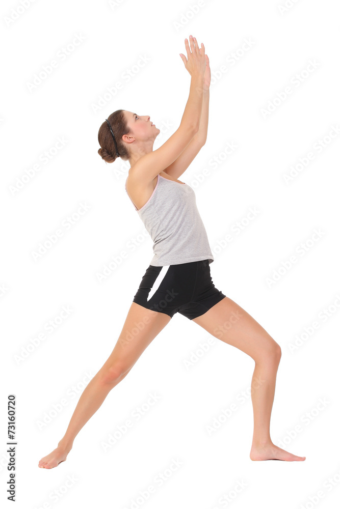 woman training yoga woman training yoga