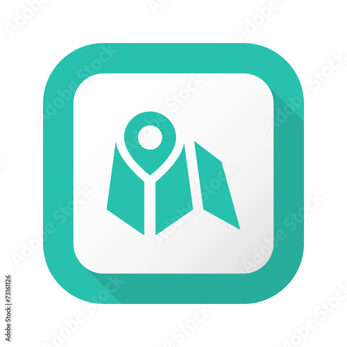 Flat Long Shadow Button - Vector 