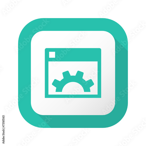 Flat Long Shadow Button - Vector 