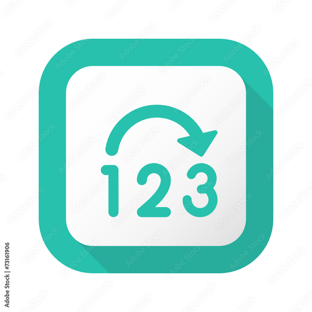 Flat Long Shadow Button - Vector 