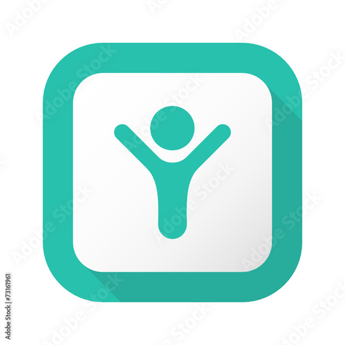 Flat Long Shadow Button - Vector 