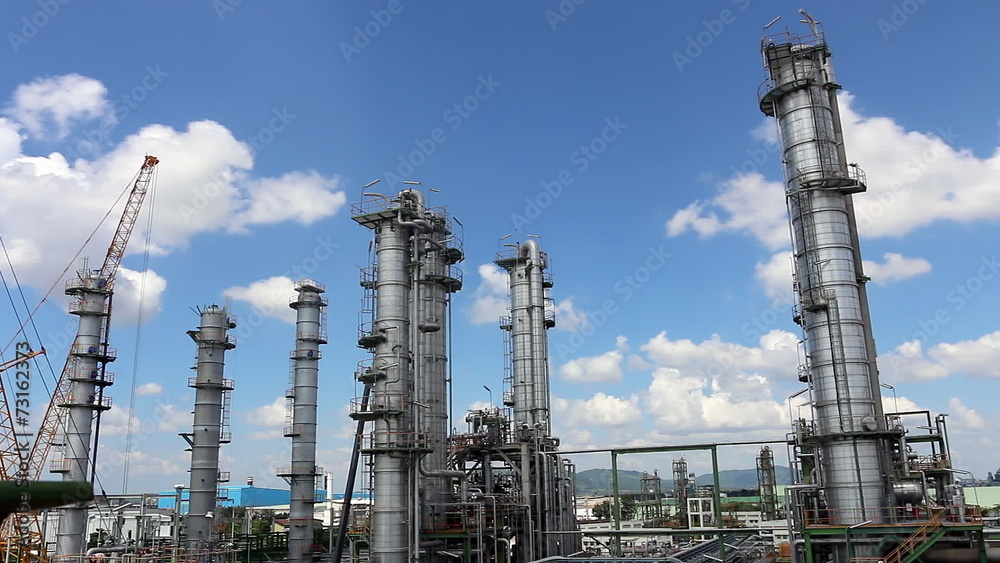 Time lapse video of petroleum industrial factory Time lapse video of petroleum industrial factory