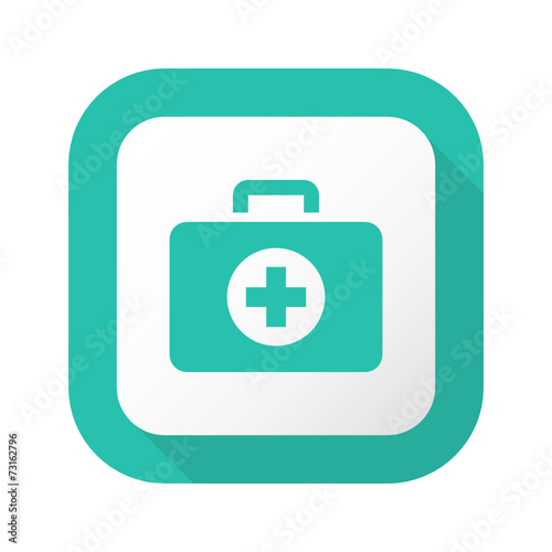 Flat Long Shadow Button - Vector 