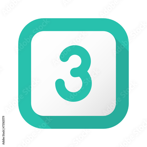 Flat Long Shadow Button - Vector 