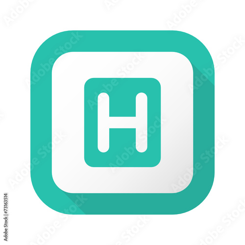 Flat Long Shadow Button - Vector 