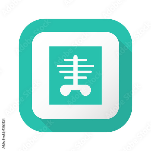 Flat Long Shadow Button - Vector 