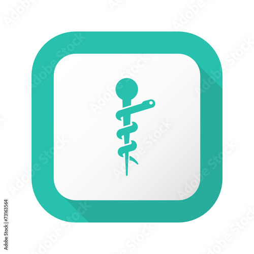 Flat Long Shadow Button - Vector 