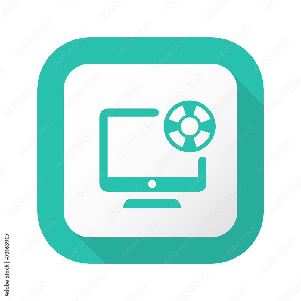 Flat Long Shadow Button - Vector Flat Long Shadow Button - Vector