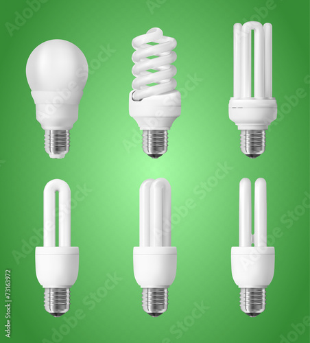Set of energy saving light bulbs