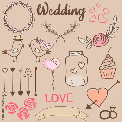 Cute wedding set