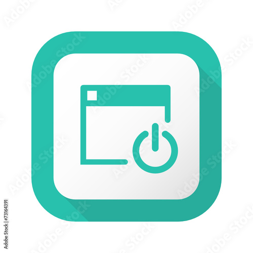 Flat Long Shadow Button - Vector 