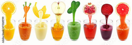 Fototapeta Vegetable and fruit juices
