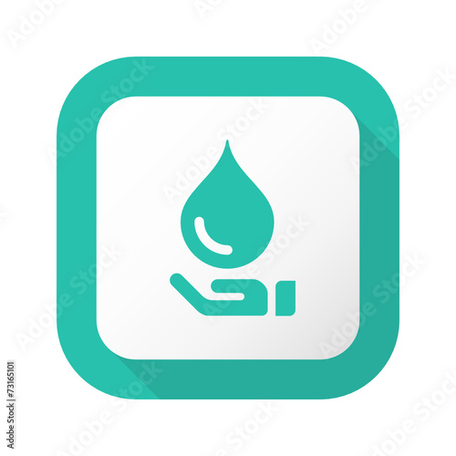 Flat Long Shadow Button - Vector 