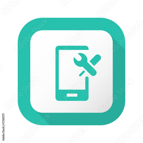 Flat Long Shadow Button - Vector 
