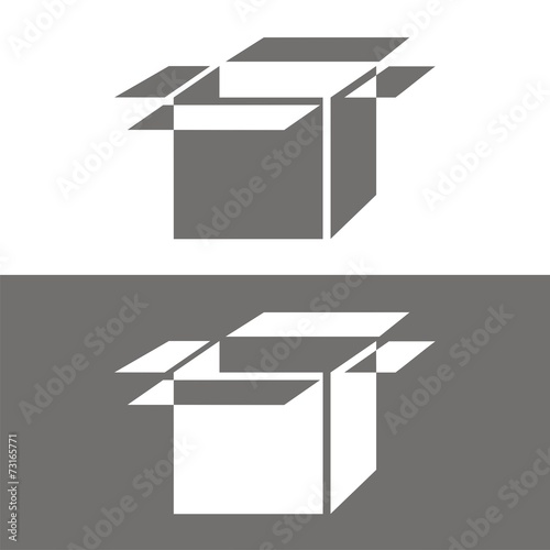 Icono box perspectiva BN