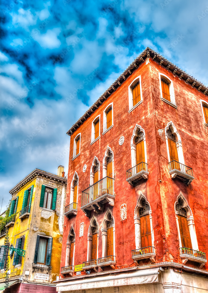 Fototapeta premium Beautiful buildings at Venice Italy. HDR processed