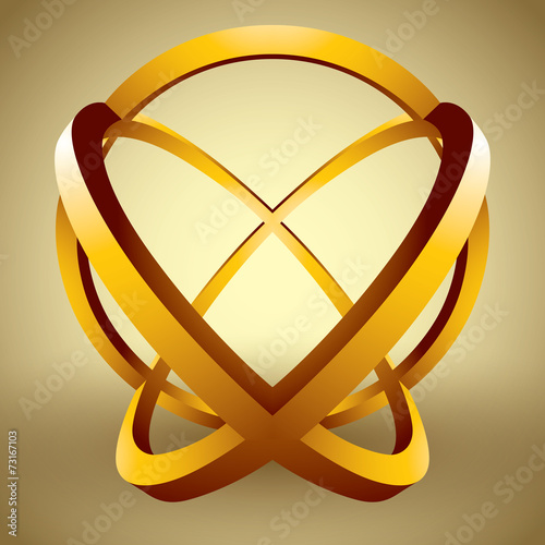 Abstract 3D sphere made of ...