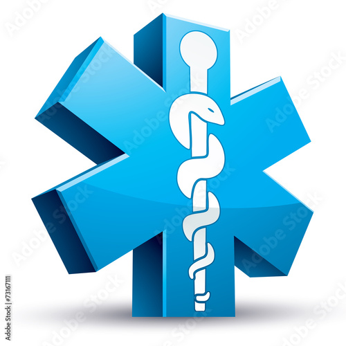 Emergency ambulance medicine symbol.