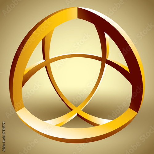 Abstract 3D shape made of c...