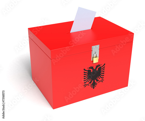 Albania Flag Ballot Box