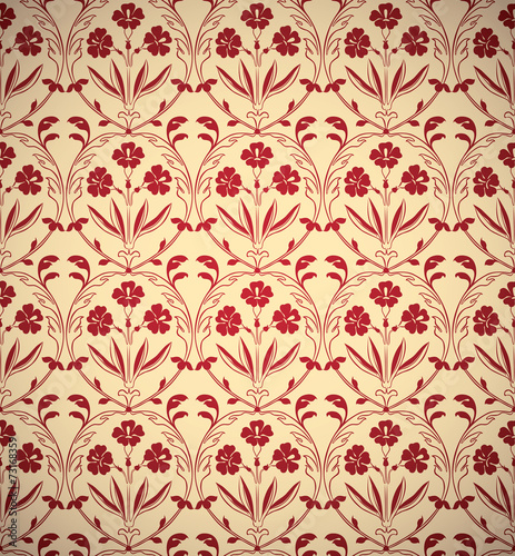 Vintage floral style seamless background.