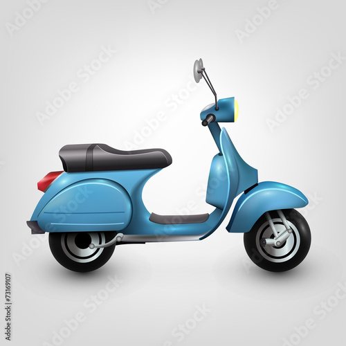 Cool blue scooter