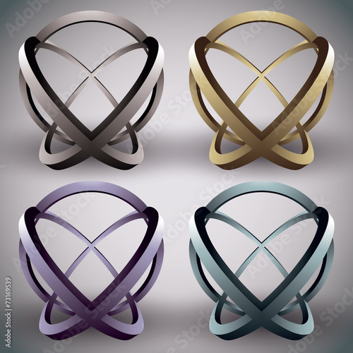 Abstract 3D vector icon.
