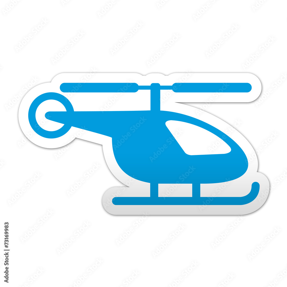Pegatina simbolo helicoptero